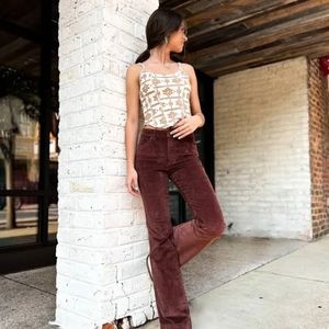 WOMEN'S WRANGLER RETRO® HIGH RISE CORDUROY TROUSER JEAN